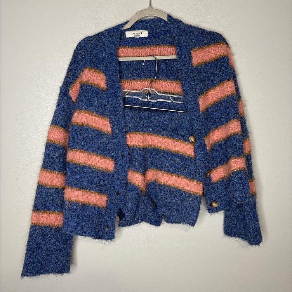 LSPACE Montauk Cardigan and Hot Short in Montauk Stripe - Picture 2 of 3
